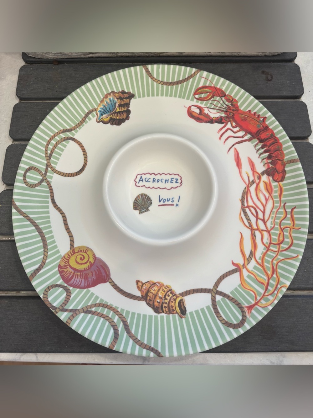 Anthropologie Nathalie Lété By the Sea Lobster Chip & Dip Platter